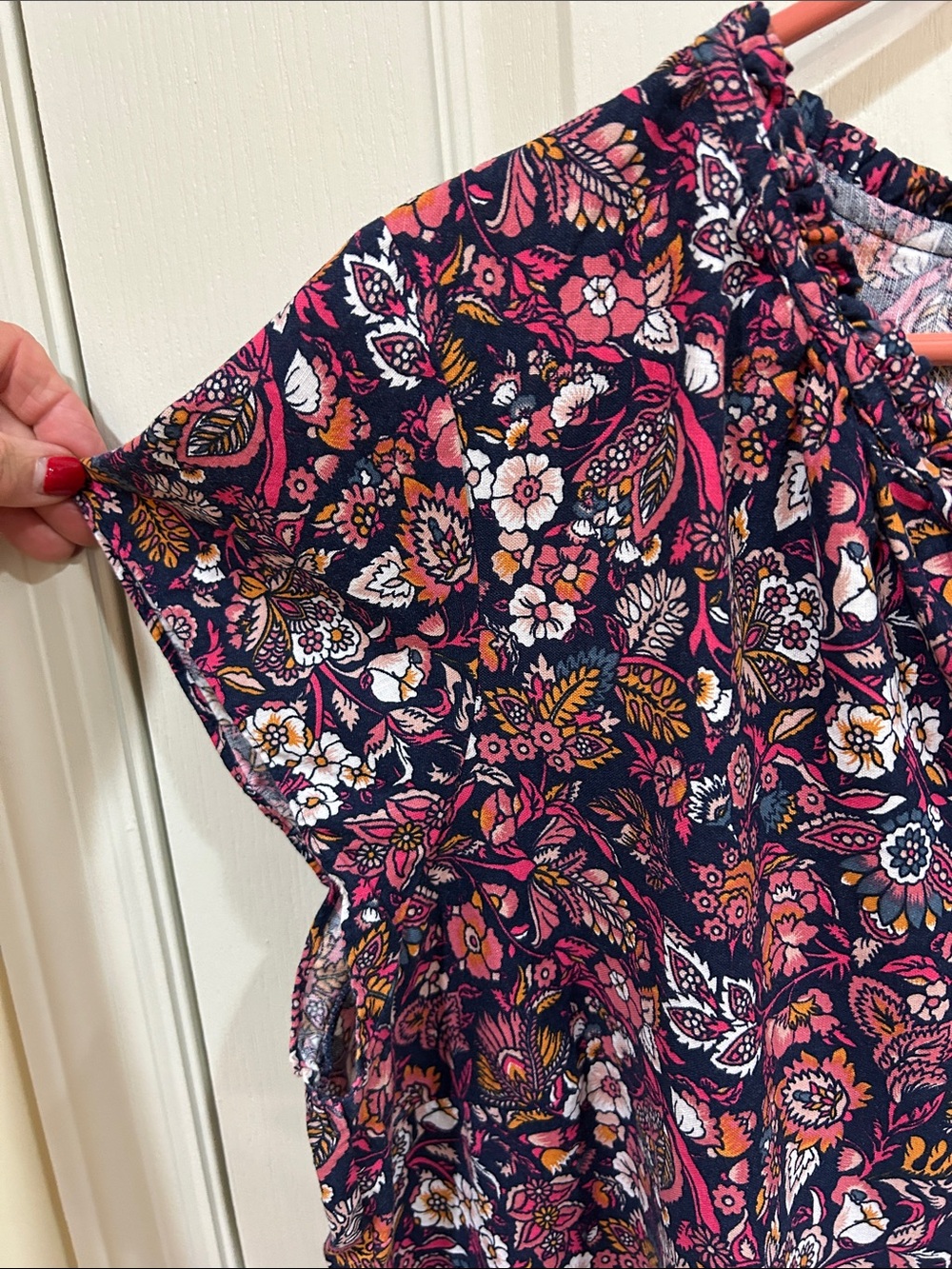 Liz Claiborne Linen Cotton Paisley Top - Picture 3 of 7